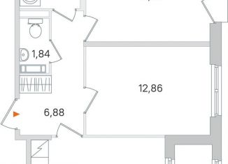 Продается 2-комнатная квартира, 54.1 м2, Пушкин