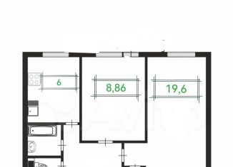 Продажа 2-комнатной квартиры, 43.2 м2, Санкт-Петербург, улица Васи Алексеева, 21, метро Кировский завод