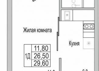 Продажа 1-ком. квартиры, 29.6 м2, деревня Борисовичи, улица Героя России Досягаева, 4