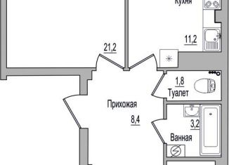 Продаю 2-ком. квартиру, 59.5 м2, Псковская область, улица Героя России Досягаева, 4