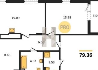 Продам двухкомнатную квартиру, 79.4 м2, Ростовская область, улица Ушинского, 29к1