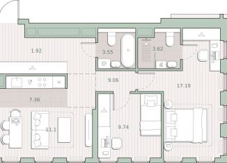 Продаю 2-комнатную квартиру, 63.5 м2, Москва