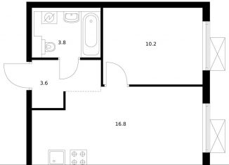 Продаю 1-комнатную квартиру, 34.4 м2, Москва, метро Братиславская