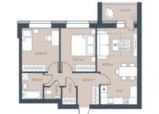 Продажа 3-ком. квартиры, 65.1 м2, Выкса