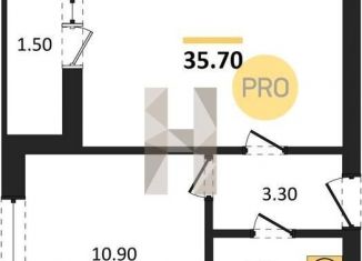 1-ком. квартира на продажу, 35.7 м2, Воронеж, улица Загоровского, 13к2