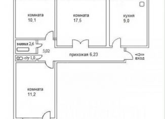 Продается 3-комнатная квартира, 70 м2, Ессентуки, Галерейная улица, 3к1