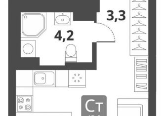 Продается квартира студия, 25.5 м2, Новосибирская область, Тайгинская улица, с3