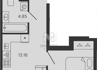 Продается 1-комнатная квартира, 33.8 м2, Санкт-Петербург, муниципальный округ Морской