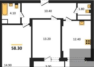 Продается 2-комнатная квартира, 58.3 м2, Воронеж, бульвар Содружества, 1, Железнодорожный район