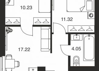 2-ком. квартира на продажу, 46.6 м2, Тула, Рязанская улица