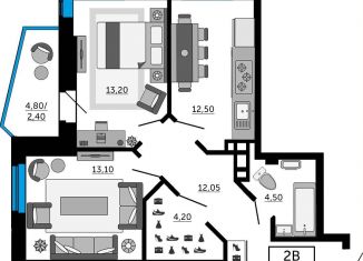 Продается 2-комнатная квартира, 61.7 м2, Ростов-на-Дону