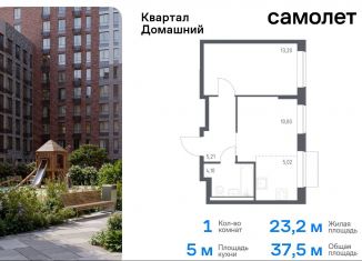 Продается 1-комнатная квартира, 37.5 м2, Москва, жилой комплекс Квартал Домашний, 2, ЮВАО