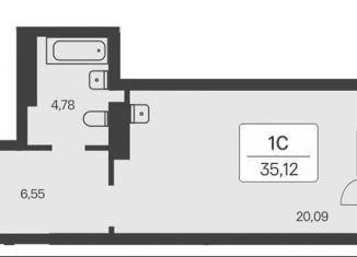 Продаю квартиру студию, 35.1 м2, Новосибирск, улица Зорге, 229/3