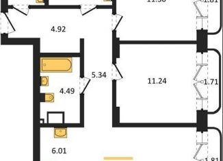 Продаю 2-комнатную квартиру, 72.1 м2, Новосибирск, метро Золотая Нива, Ленинградская улица, 342