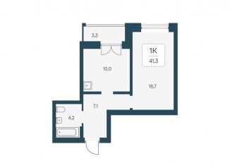 1-ком. квартира на продажу, 41.3 м2, Новосибирск, метро Заельцовская, улица Брестская Горка