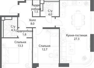 Продам 2-комнатную квартиру, 72.6 м2, Москва, Даниловский район, жилой комплекс Нагатино Ай-Ленд, к1