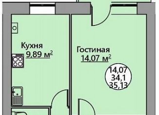 Продажа 1-ком. квартиры, 35.1 м2, Краснодарский край