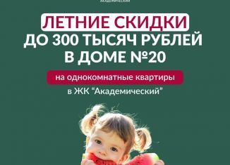 Однокомнатная квартира на продажу, 43.9 м2, Нижегородская область, Академическая улица, 20