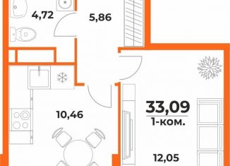 Продам 1-комнатную квартиру, 33.1 м2, Хабаровский край