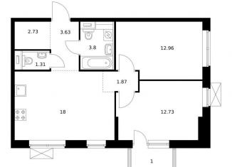 Продается 2-комнатная квартира, 58 м2, Владивосток, жилой комплекс Босфорский Парк, 8