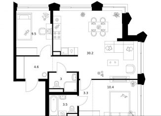 Продажа 2-комнатной квартиры, 64.5 м2, Москва, район Очаково-Матвеевское