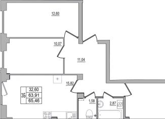 Продается трехкомнатная квартира, 65.5 м2, Псков, улица Юности, 32