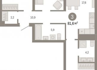 Продаю 2-ком. квартиру, 81.6 м2, Екатеринбург, метро Машиностроителей, Механический переулок, 9