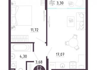 Продается 1-комнатная квартира, 40.1 м2, Тула, Зареченский территориальный округ