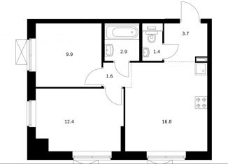 Продаю 2-комнатную квартиру, 48.7 м2, Москва