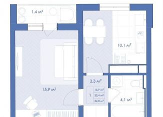 Продаю 1-комнатную квартиру, 34.8 м2, Воронеж, Центральный район, улица Загоровского, 13к2