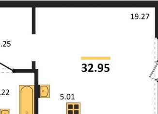 Продам квартиру студию, 33 м2, Новосибирск, 1-я Грузинская улица, 32/5