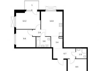 Продается 2-комнатная квартира, 65.1 м2, Владивосток