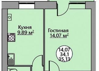 Продажа 1-ком. квартиры, 35.1 м2, Краснодарский край