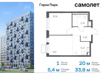 Однокомнатная квартира на продажу, 33.8 м2, Московская область, жилой комплекс Горки Парк, к4.1