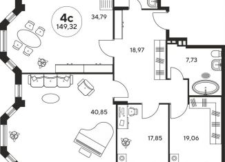 Продаю трехкомнатную квартиру, 149 м2, Ростов-на-Дону, Пушкинская улица, 97