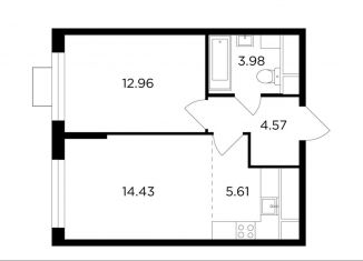 Продажа двухкомнатной квартиры, 41.6 м2, Московская область, микрорайон Клубничное Поле, 10