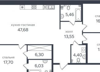 Продается 3-комнатная квартира, 133.5 м2, Санкт-Петербург, Петровская коса, 1к2, Петроградский район