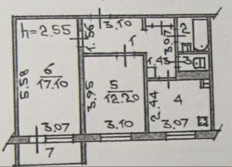 Продается двухкомнатная квартира, 52 м2, Чебоксары, Гражданская улица, 62/1