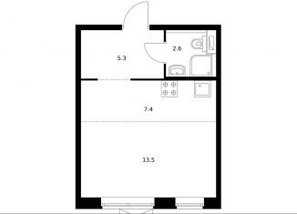 Продажа квартиры студии, 28.6 м2, Московская область, Лесная улица, 16к1