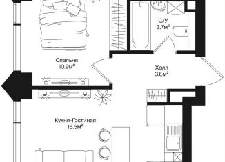 Однокомнатная квартира на продажу, 34.9 м2, Москва, метро Октябрьское поле, улица Маршала Бирюзова, 1к1