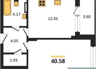 Продам однокомнатную квартиру, 40.6 м2, Воронежская область, Ленинский проспект, 108А