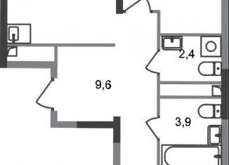 Продам 2-ком. квартиру, 60.4 м2, деревня Рассказовка, деревня Рассказовка, 2