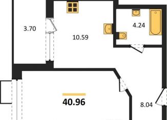 1-ком. квартира на продажу, 41 м2, Воронеж, Железнодорожный район, набережная Чуева, 7