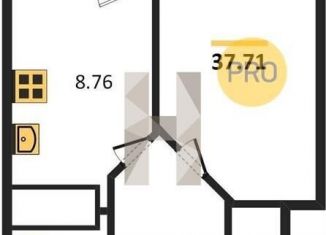 Продается однокомнатная квартира, 37.7 м2, Ростовская область