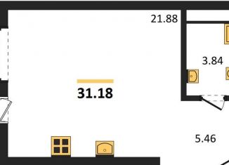 Продаю квартиру студию, 31.2 м2, Воронеж, набережная Чуева, 7