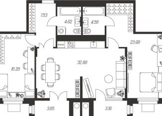 Продаю 2-ком. квартиру, 93.9 м2, Тула, улица Смидович, 18Б