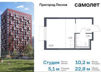 Продажа квартиры студии, 22.8 м2, Московская область, микрорайон Пригород Лесное, к18