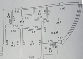 Продается 3-ком. квартира, 80 м2, Ростовская область, Кировский проспект, 46