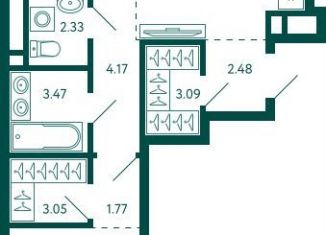 Продается квартира со свободной планировкой, 64.4 м2, Республика Башкортостан