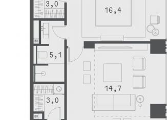 2-комнатная квартира на продажу, 94.2 м2, Москва, Садовая-Сухаревская улица, 14с1